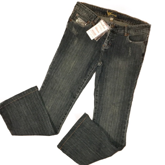 🌟HP🌟Bebe Kayla Distessed 5 Pkt Jeans NWT 32Waist - Picture 2 of 7